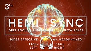 HEMI SYNC FLOW STATE DELTA 3HZ BINAURAL BEATS flowstate hemisync 3hz binaural [upl. by Stutman]