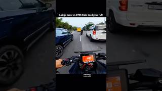 150k views 2 Kawasaki Ninja zx10r vs KTM hyper ride with traffic bikes ytshorts shorts viralvideo [upl. by Adiol176]