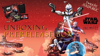 Unboxing Prerelease Box Set 3  Niedergang der Republik  Star Wars Unlimited [upl. by Abrahan]