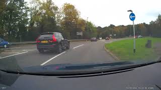 Volvo wrong lane Windhover Roundabout Bursledon Southampton dash cam [upl. by Kirbie]