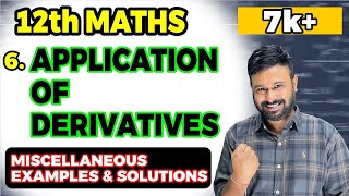 Class 12 Maths NCERT  CH  6 Application Of Derivative  Ex 6 Miscellaneous Examples amp Questions [upl. by Odraleba]