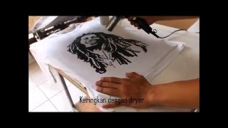 Tutorial Cara Sablon Kaos Manual Dengan Pasta Rubber Sederhana [upl. by Janot]