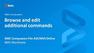 BMC Compuware FileAIDMVS Online  Browse and edit additional commands [upl. by Eilitan]