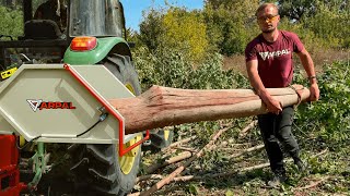 Youve never seen a Wood Chipper this powerful FREE FIREWOOD for me [upl. by Wallache]