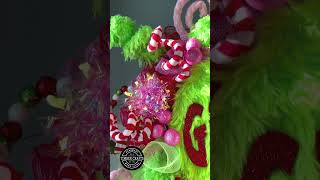 My new wreath💚❤️🩷🥰 christmasdecorations christmas chrismasdecor wreath grinch grinchmas [upl. by Derry]