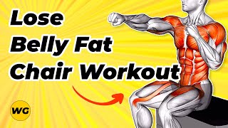 Do This Chair Workout For 14 Days To Lose Belly Fat TOP 10 EXERCISES [upl. by Maison]