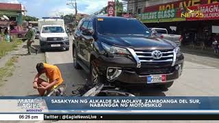 Sasakyan ng alkalde sa Molave Zamboanga del Sur nabangga ng motorsiklo [upl. by Nilkcaj]