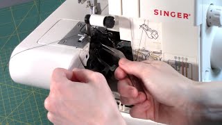 How to thread Singer Overlocker  Serger 14SH754 from scratch [upl. by Eleahcim465]