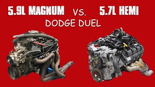 JUNKYARD DODGE 59L MAGNUM VS JUNKYARD 57L HEMIWHO MAKES MORE DYNO TESTED TORQUE [upl. by Amekahs]