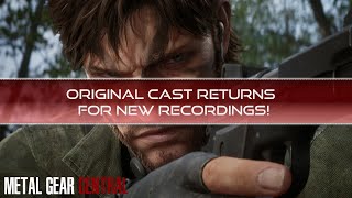 Original MGS3 Cast Return for NEW Recordings  METAL GEAR SOLID Δ SNAKE EATER News Update [upl. by Eirovi]