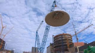 Unit 3 Shield Building Roof Placed at Vogtle Construction Site [upl. by Hourigan]