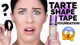 TARTE SHAPE TAPE FOUNDATION FIRST IMPRESSIONS amp REVIEW [upl. by Garcon38]