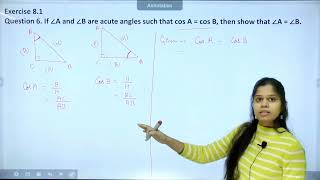 Ex81 Q6 Class10 Ch8 Introduction to Trigonometry If∠A and∠B are acute angle such that CosACosB [upl. by Storm]