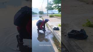 Blocked the drain clearing and drain unclogging shortvideo drain shorts viralvideo video [upl. by Yeldah887]