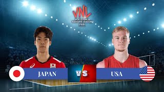 JAPAN Dominates USA in VNL Showdown with Straight Sets Victory  2024 Mens VNL [upl. by Edia]