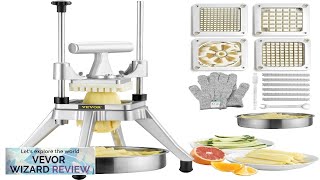 VEVOR Commercial Vegetable Fruit Chopper Stainless Steel French Fry Cutter with 4 Review [upl. by Simone526]