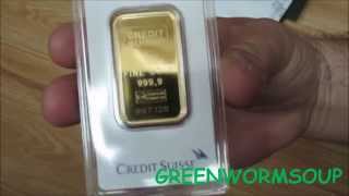 5 Ounces GOLD  APMEX Order Unboxing  Credit Suisse Gold Bars [upl. by Cr108]