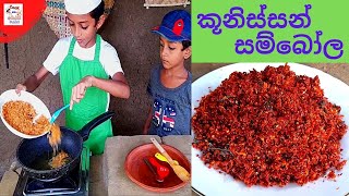 මල්ලීයි මමයි එක්ක කූනිස්සන් සම්බෝල හදමු  Kunisso sambol  Dried Prawns [upl. by Mars]