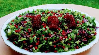 Narlı Marul Salatası Tarifi Bu Salata Başka Bir Güzel Grüner Salat Mit Granatapfel [upl. by Giah]