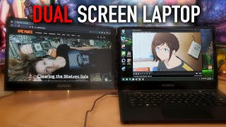 Dual Screen Laptop DUAL SCREEN LAPTOP ACEMAGIC X1 360° Horizontal DualScreen Laptop Review [upl. by Aciras]