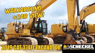 2019 CAT 374FL Excavator Walkaround [upl. by Elleniad634]