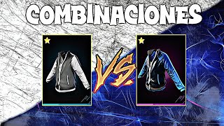 CHAQUETA JERSEY BEISBOL NEGRO VS CHAQUETA CORREDOR AZUL  COMBINACIONES DE ROPA EN FREE FIRE 2024 😎 [upl. by Galen]