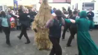 Whittlesey Straw Bear Dances With Old Glory [upl. by Baecher]