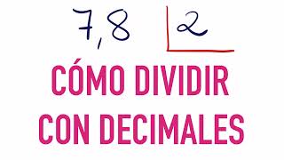 aprender a dividir con decimales 78 entre 2 [upl. by Heeley]