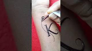 K Letter mehndi designs youtubeshorts mehndi art hennaart [upl. by Leakim]