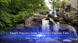 Devils Hopyard State Park and Chapman Falls East Haddam CT  Waterfall in Connecticut hiking [upl. by Neitsirhc]