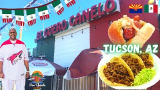 EL GUERO CANELO Tucson Arizona  Sonoran Mexican Hot Dogs [upl. by Krucik836]