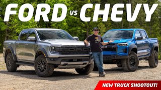 OffRoad Truck Shootout 2024 Chevy Colorado ZR2 Bison vs Ford Ranger Raptor [upl. by Tanya]