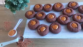 Chocolate Caramel Thumbprint Cookies Chocolate Biscuit Recipe Chocolate Caramel South Africa [upl. by Onahpets124]