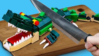 Lego Grilled Crocodile  Lego Food Stop Motion  Stop Motion Cooking amp ASMR [upl. by Vandervelde]