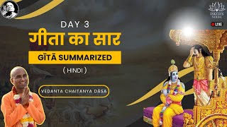 Bhagavad Gita Course Day 03 Hindi  ISKCON Noida  Vedanta Chaitanya Das  07th Jan24 [upl. by Migeon]