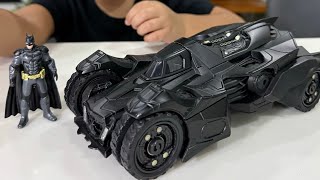 BATMAN ARKHAM KNIGHT Batmobile amp Batman by Jada Unboxing [upl. by Arlo]