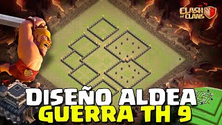 NUEVO DISEÑO GUERRA TH 9 CLASH OF CLANS [upl. by Noyek293]