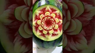 Easy Watermelon Carving to make at Home  Fruit Carving for Beginners  Fruit Carving shortstamil [upl. by Conlin]