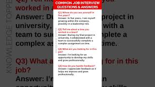 4 Most Common Job Interview Questions and Answers [upl. by Idnew424]