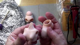 Ball jointed doll with wax core starting the head [upl. by Sarson]