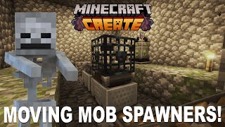 Moving MOB Spawners in Minecraft  Minecraft Create Mod  Ep05 [upl. by Palladin456]