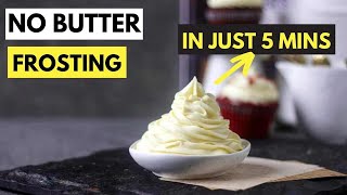 NOT TOO SWEET Easy Vanilla Frosting recipe without butter for cupcakescakes [upl. by Colly729]