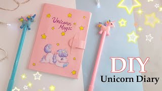 how to make unicorn diary with paper without cardboard  diy unicorn diary without gluegun unicorn [upl. by Dyanne383]