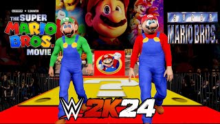 Super Mario Bros Movie Crossover WWE 2K24 [upl. by Ignacius]