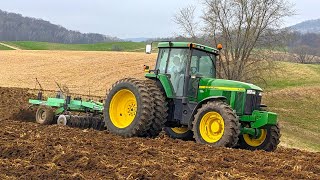 Chisel Plowing With The 7810 John Deere Spring Tillage 2023 [upl. by Gavrielle]