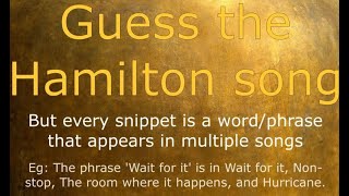 Guess the Hamilton song Expert level [upl. by Kreda86]