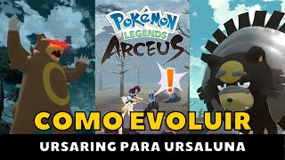 Como pegar Peat Block e evoluir Ursaring para Ursaluna  Pokémon Legends Arceus [upl. by Analle]