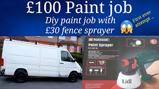 Diy hand painted my van with Parkside electric spray gun Total cost £100 [upl. by Rodmur277]