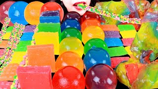 ASMR RAINBOW DESSERTS KOHAKUTOU CANDY JELLY EATING SOUNDS ASMR MUKBANG먹방 [upl. by Ace34]