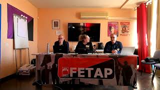 Rueda de prensa de CGTFETAP sobre derogación del TJUE de Ley de Interinidad [upl. by Downall527]